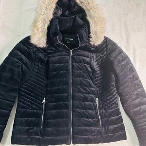 Fashion Nova Black Puffer Jacket w/ Faux Fur Lining – Women’s 2X